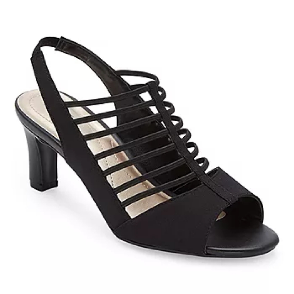 IMPO Stretch Black Virgo Heels